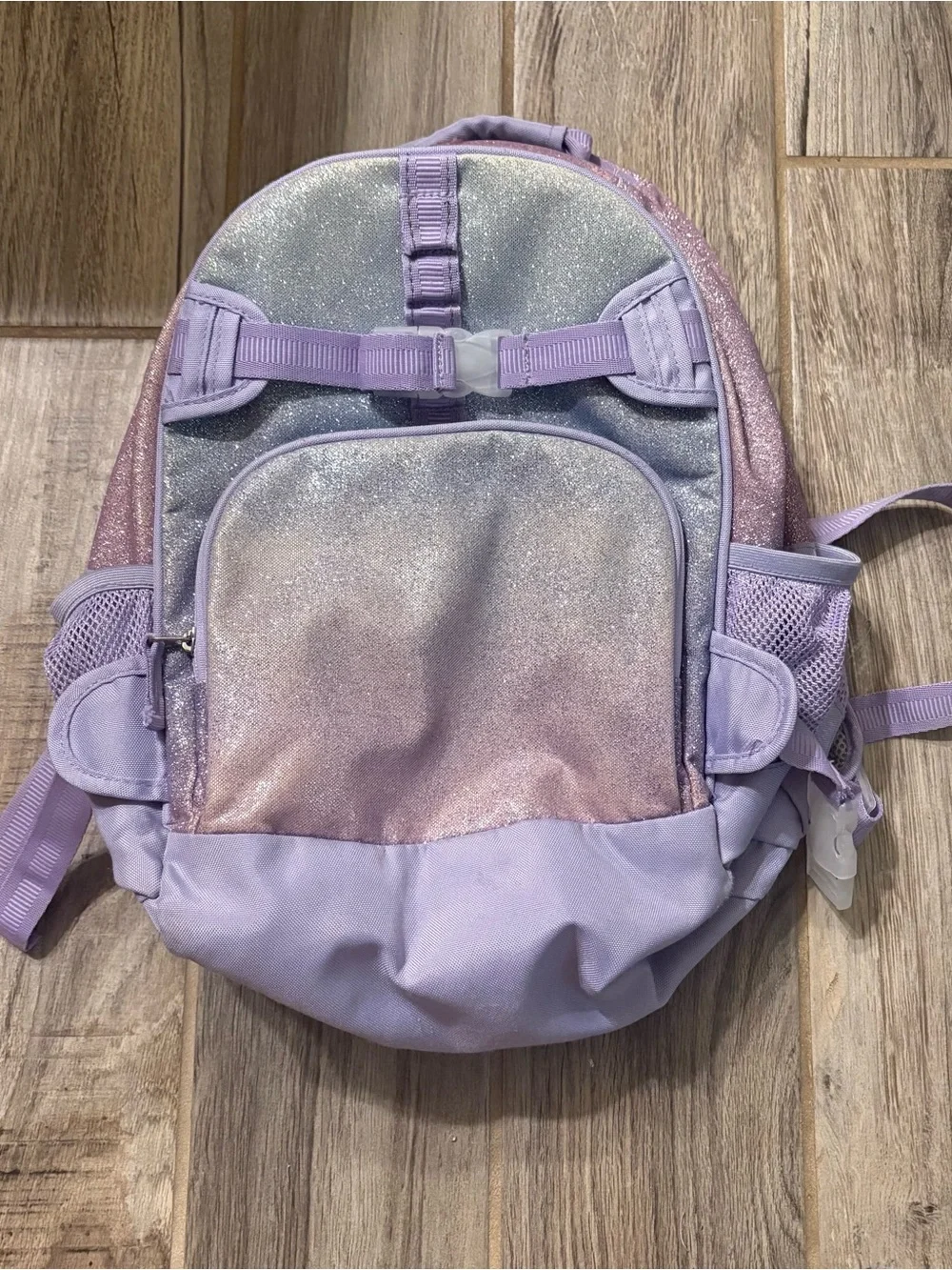 Pottery Barn Kids Lavender Glitter Gradient Backpack